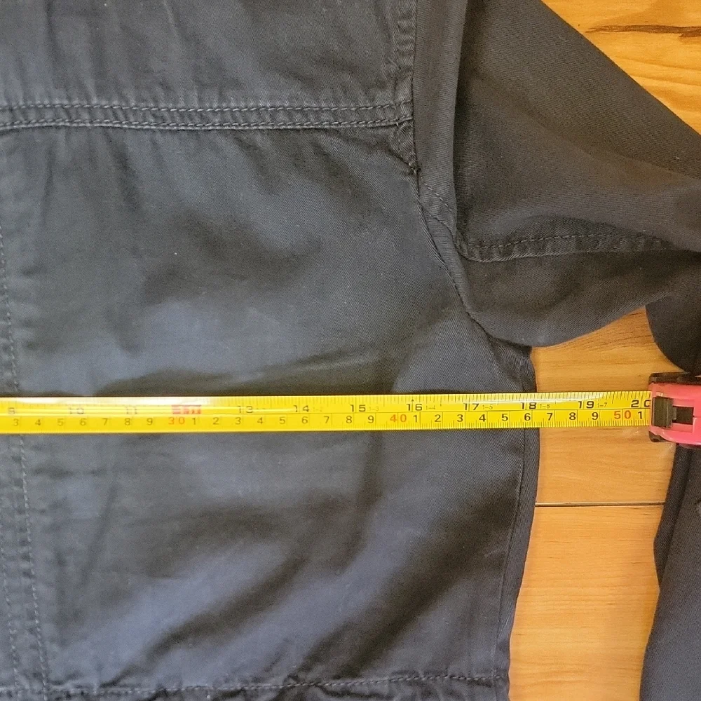 Abercrombie & Fitch Size SMALL Navy Cotton Cinch Waist Utility Jacket
